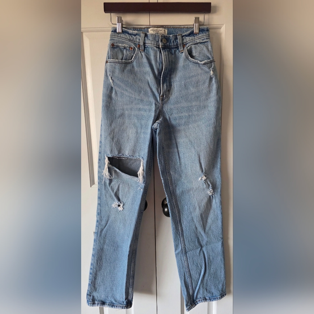 Womens Abercrombie & Fitch 90s Straight Ultra High Jeans